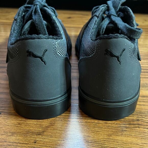 Puma Black & Gray Houndstooth El Ace Lightweight Sneakers Mens Sz9 - Picture 9 of 10